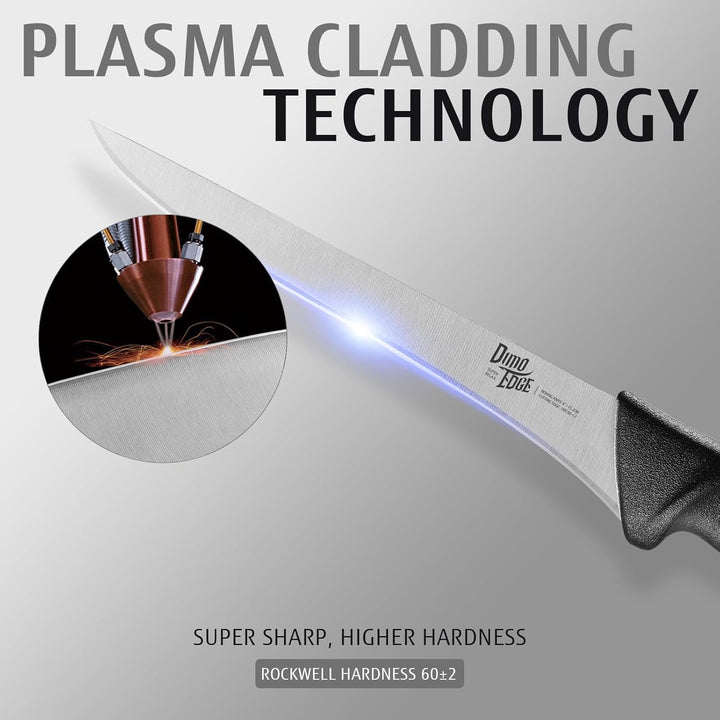 dimoedge Profi Kochmesser Fleischermesser, Metzgermesser Premium Edelstahl mit Klinge 20 cm, Scharfe