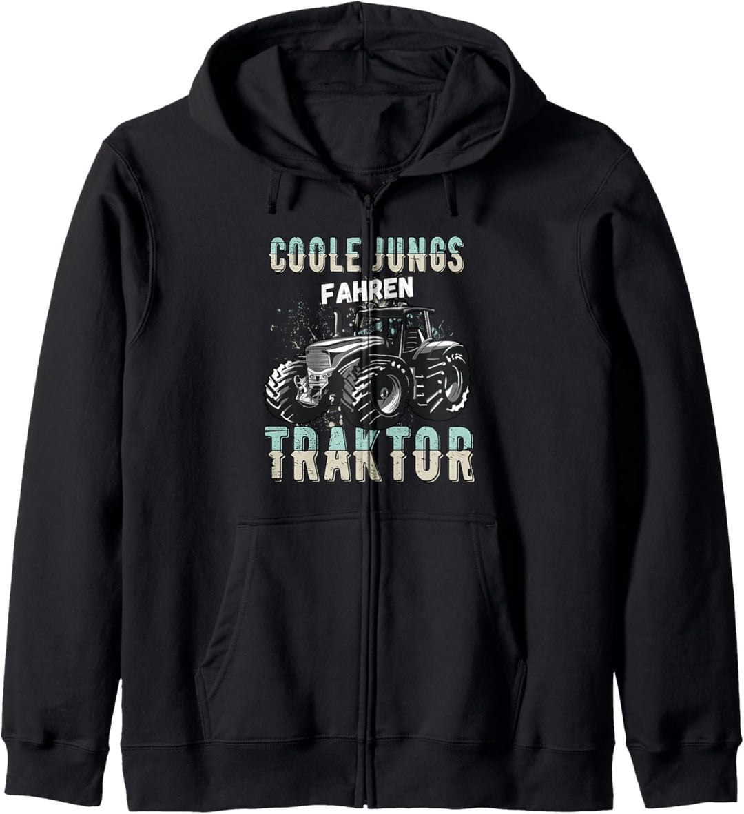 Coole Jungs fahren Traktor Trecker Junge Kinder Bauernhof Kapuzenjacke