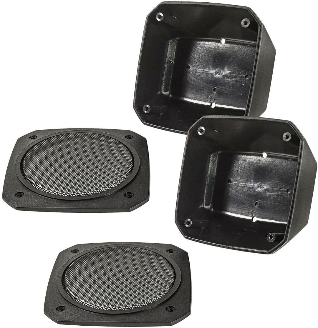 tomzz Audio 2800-017 Aufbau Lautsprecher Gehäuse für 100x100 mm DIN Lautsprecher Retro KFZ Boot LKW