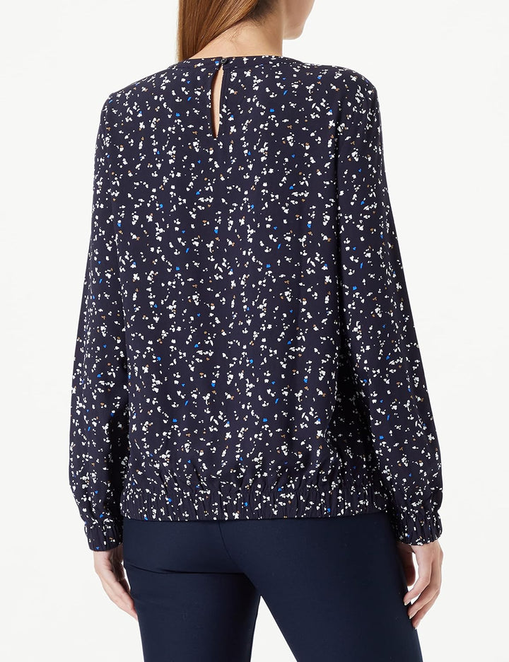 s.Oliver Damen Blusen Langarm 34 Blau|mehrfarbig 59a1, 34 Blau|mehrfarbig 59a1