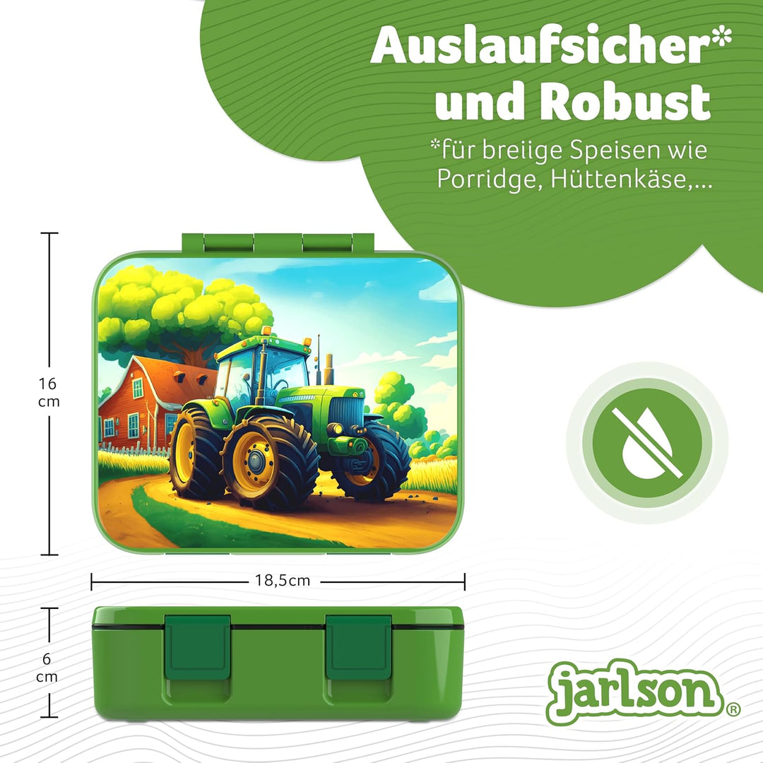 Jarlson® Brotdose Kinder mit Fächern MILI [AUSLAUFSICHER] - Bento Lunchbox für Schule, Kita & Kinder
