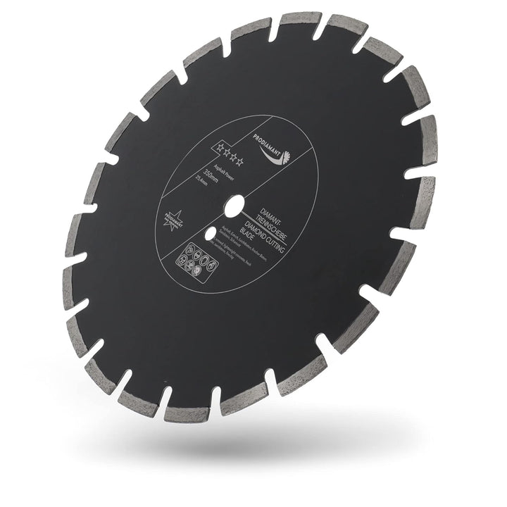 PRODIAMANT Asphalt Diamanttrennscheibe 350 mm x 25,4 mm Abrasive Diamantblocksegmente für Strassen,