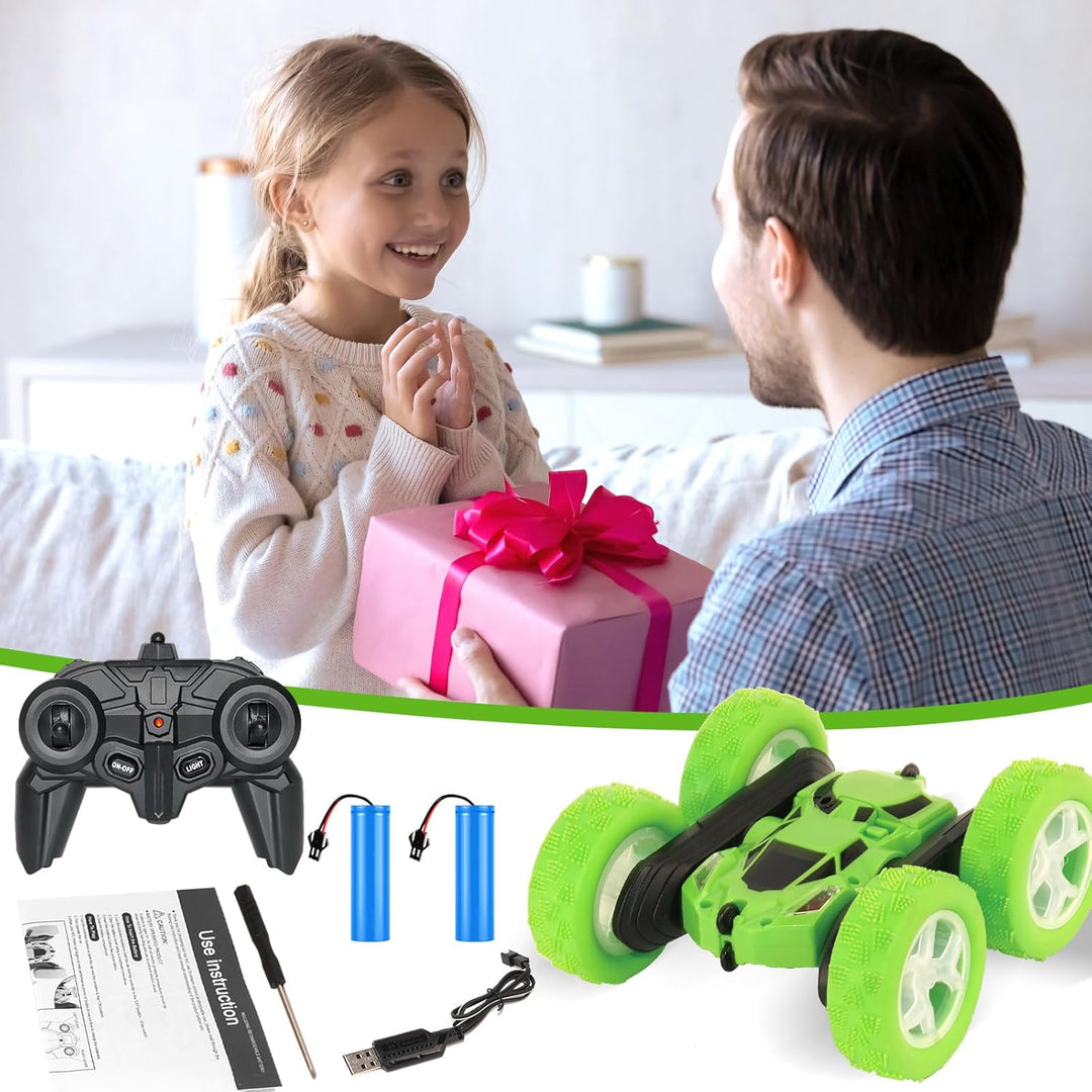 MidiVix Ferngesteuertes Auto, 90 Min Spielzeit, 2.4Ghz Doppelseitig 360° drehbarer RC Crawler mit Sc