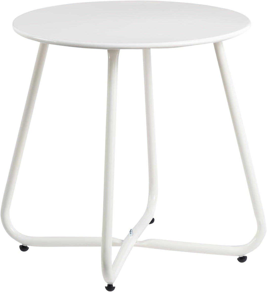 HollyHOME Beistelltisch Outdoor Balkontisch Klein Gartentisch Rund Beistelltisch Metall Wetterfest L