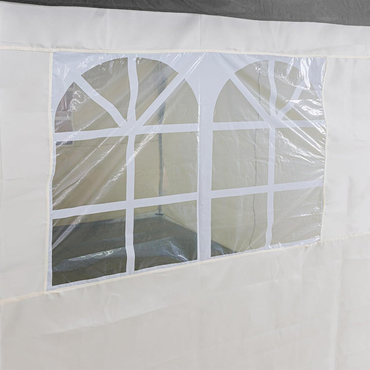 DEMA 4 x Seitenverkleidung Seitenteile Wände für Falt - Pavillon 41046 3x3 m beige