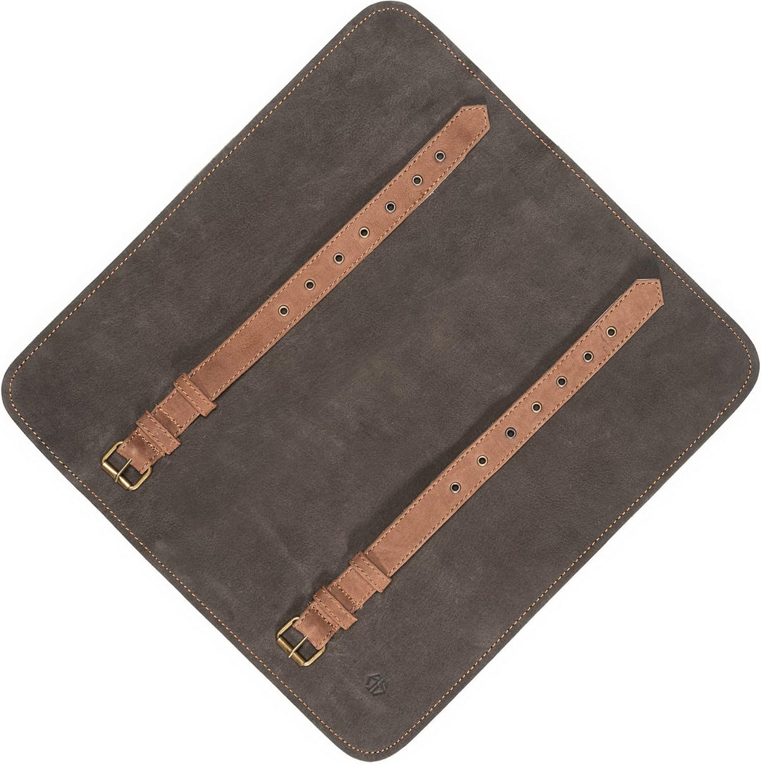 Angus Stoke Messertasche für Köche - Leder Kochmesserrolle gross – Messer Tasche Kochmesser verschli