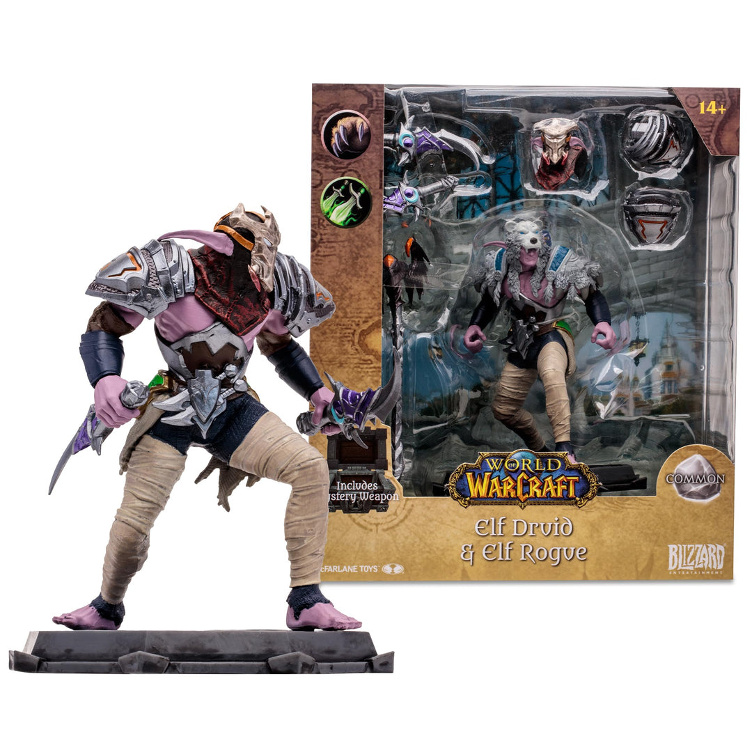 McFarlane World of Warcraft Actionfigur Night Elf: Druid/Rogue 15 cm, Night Elf: Druid/Rogue