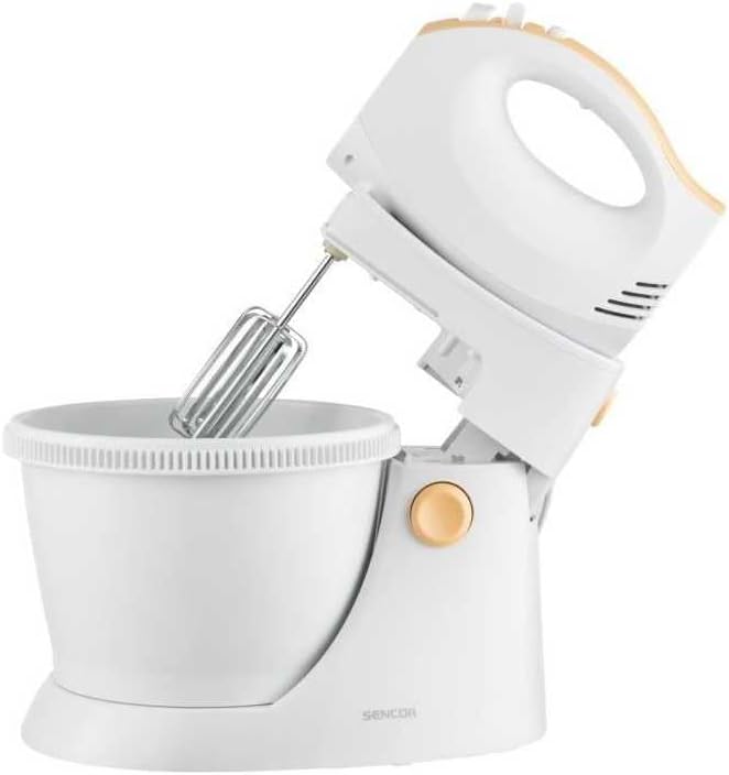 Handmixer mit Drehschale, 500 W, Weiss