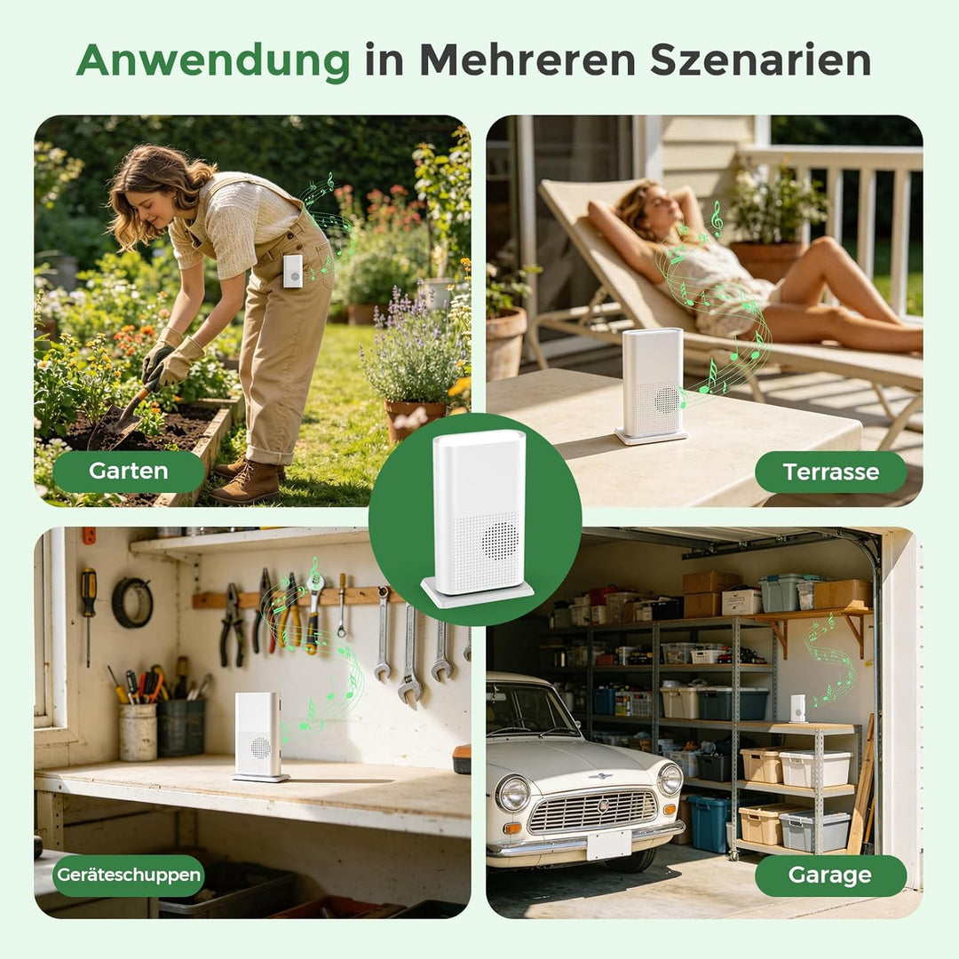 PHYSEN Tragbare Türklingel Verstärker, 260m Reichweite, Für Ring &amp; Blink | Kompatibel Mit Ring, Blin
