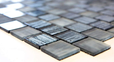 Mosaik Fliese Glasmosaik Crystal Milchglas grün klar gefrostet matt für WAND BAD WC DUSCHE KÜCHE FLI