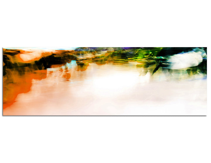 Paul Sinus Art Panoramabild auf Leinwand und Keilrahmen 150x50cm Menschen Stadt verschwommen abstrak