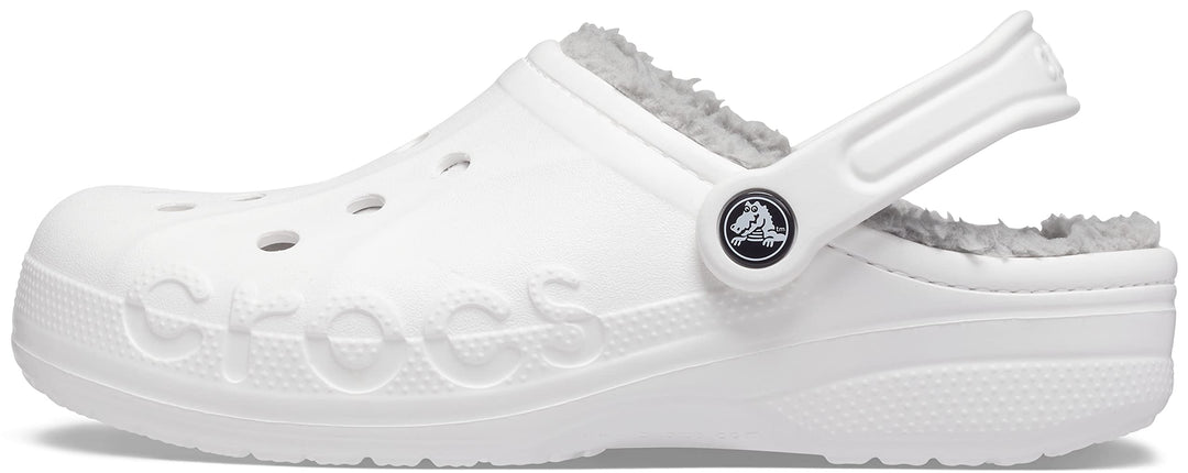 Crocs Unisex Baya Lined Clog 36 EU White Light Grey, 36 EU White Light Grey