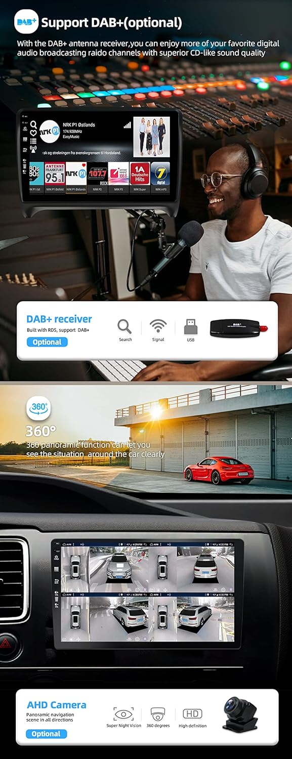 JOYX - [6G+128G] - Android 15 IPS Autoradio Passt für Audi TT (2006-2011) - Kabellos CarPlay/Android