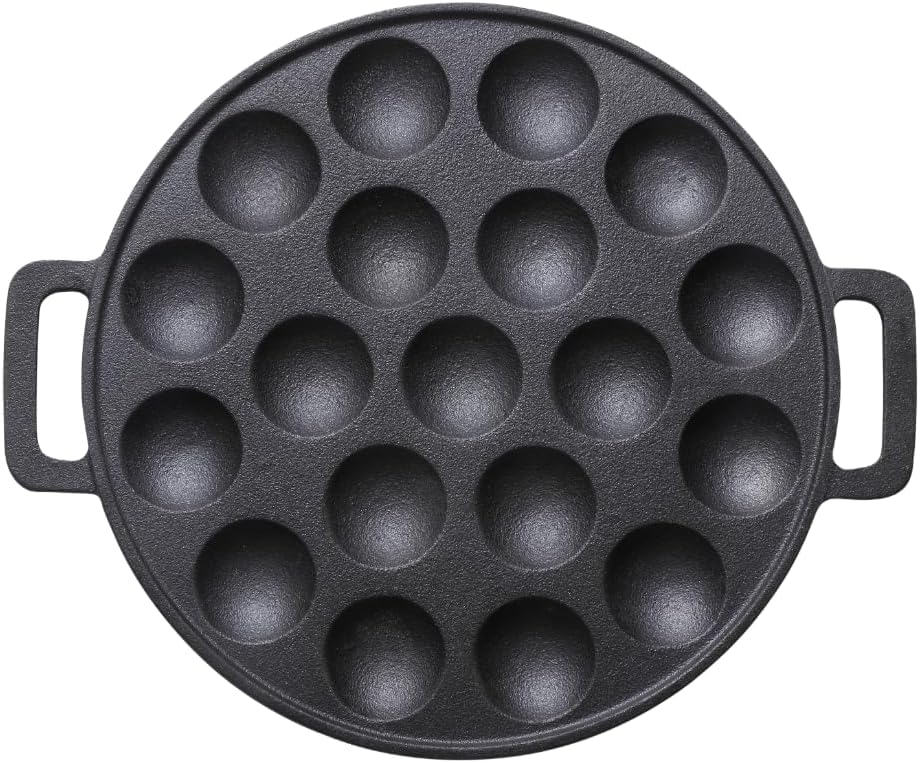 SKOTTSBERG Poffertjes Pfanne Gusseisen 24 cm eingebrannte Augenpfanne für holländische Spezialitäten