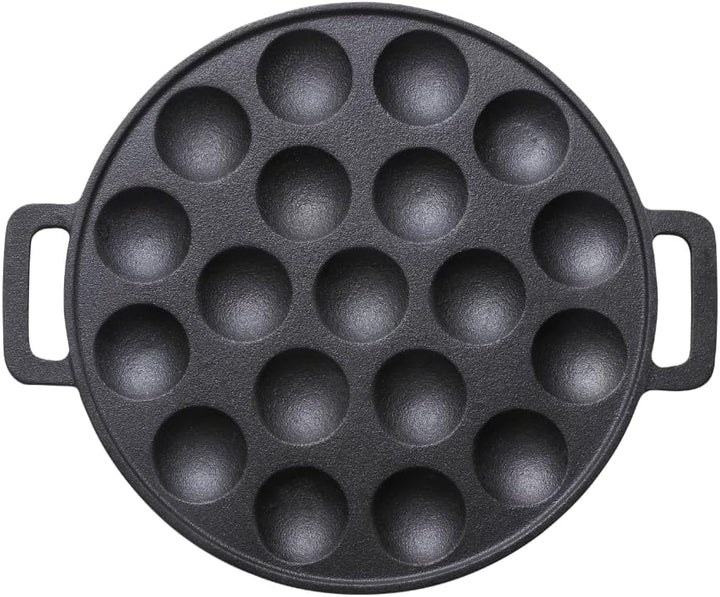 SKOTTSBERG Poffertjes Pfanne Gusseisen 24 cm eingebrannte Augenpfanne für holländische Spezialitäten