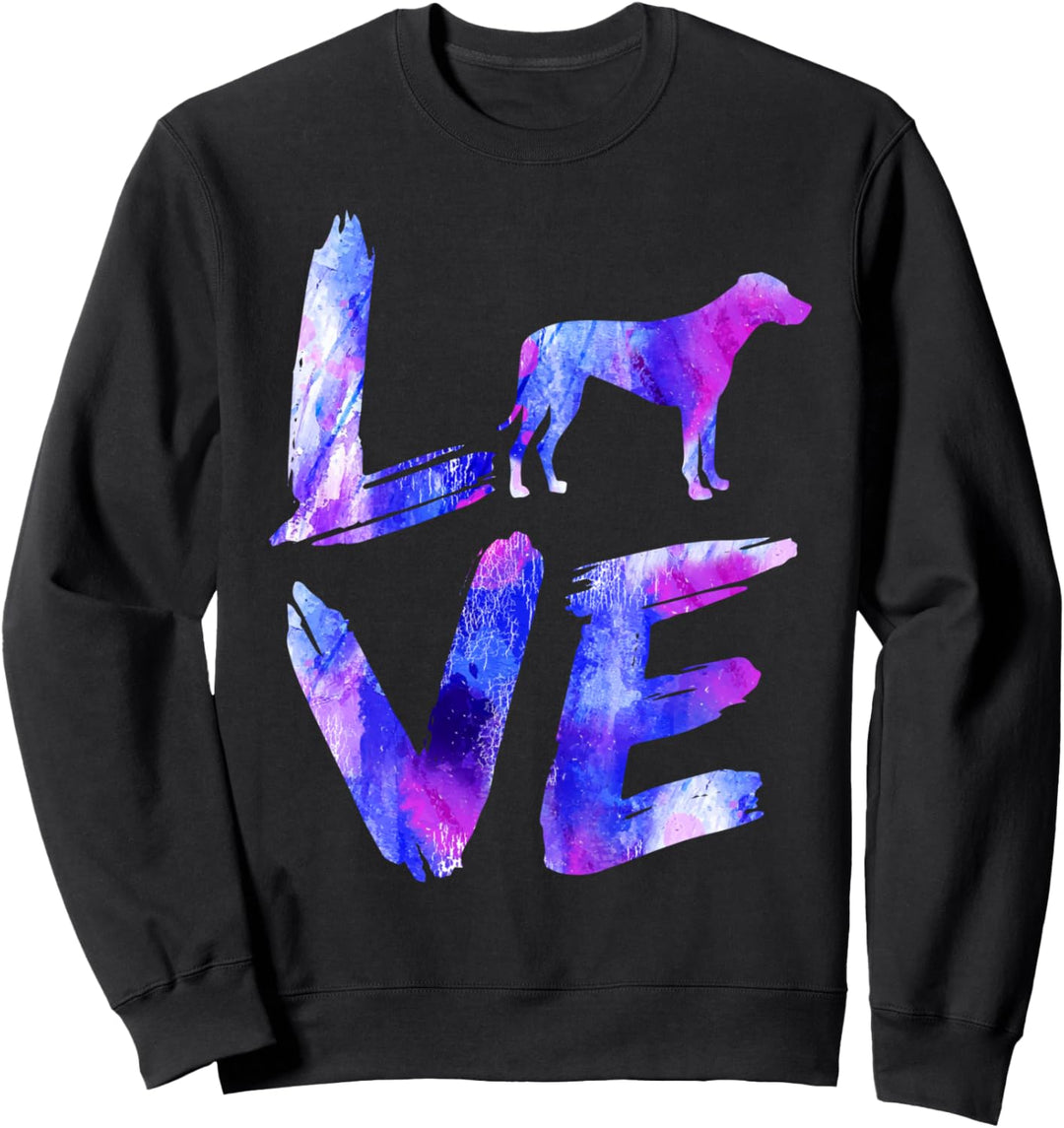 Love Rhodesian Ridgeback Aquarell Blau Dog Mom Dad Sweatshirt