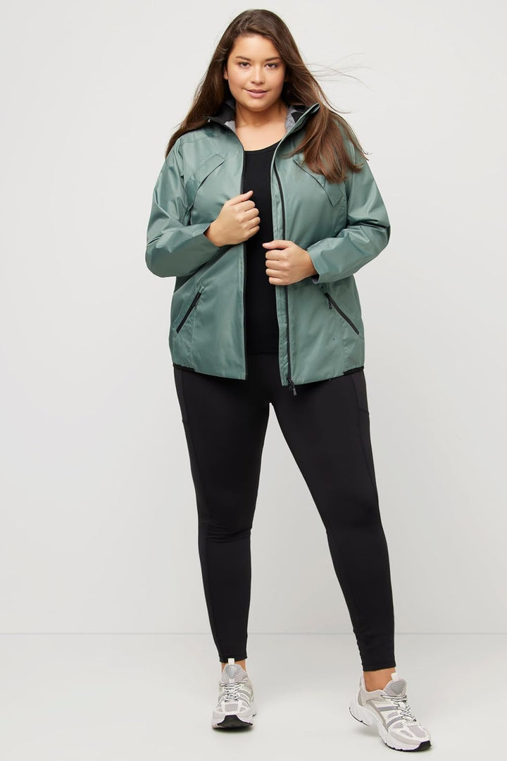 Ulla Popken Damen grosse Grössen Übergrössen Plus Size HYPRAR Funktionsjacke, wasserdicht, Bionic-Fi