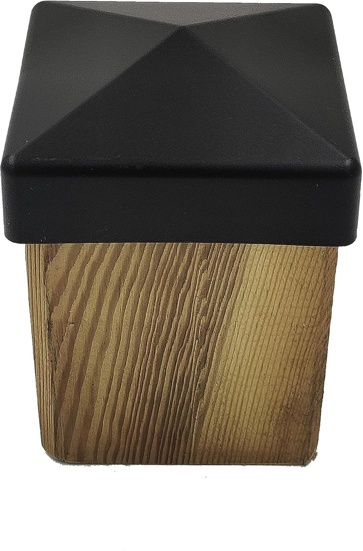 10 Stück Zaun Pfostenkappe 90 mm Pyramide Abdeckkappe schwarz für Pfosten 9 x 9 cm (UV stabilisiert/