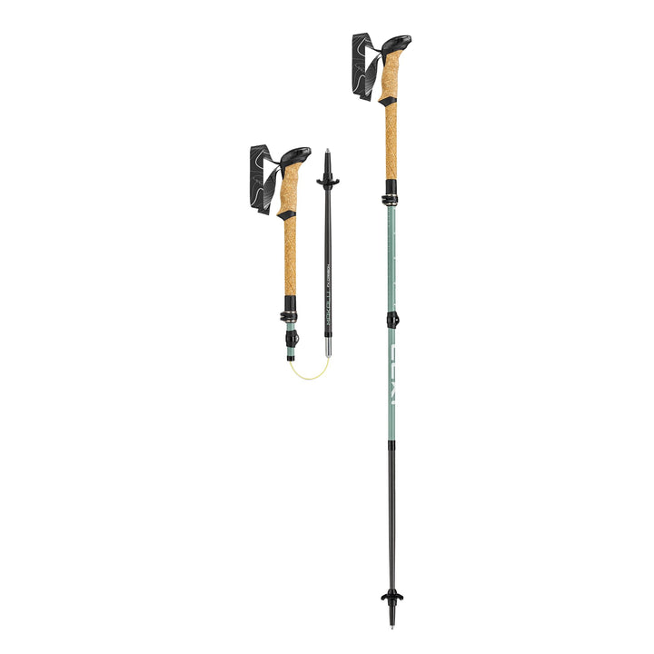 LEKI Makalu FX Carbon naturalcarbon-greygreen-white 100 - 120 cm, naturalcarbon-greygreen-white 100