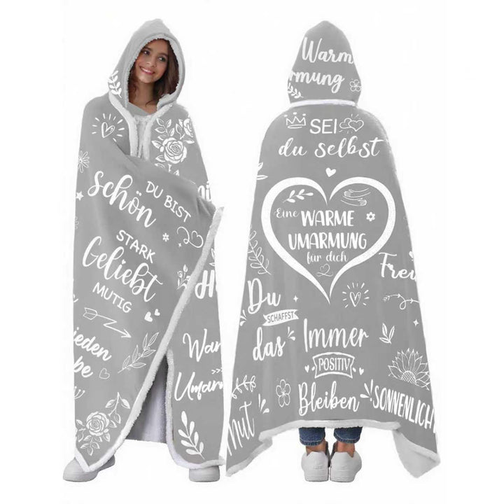 Geschenke für Freundin, Umarmung Decke mit ärmeln Mutmacher Geschenk für Frauen und Beste Freundin,