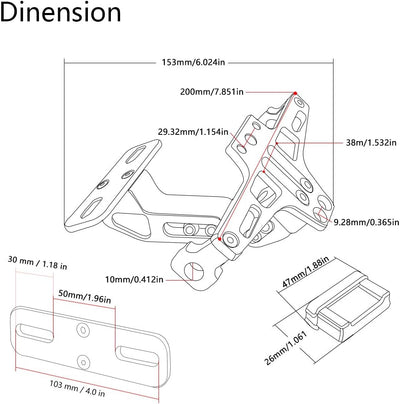 Universal Einstellbar CNC Aluminum Motorrad Kennzeichenhalter Fender Eliminator Halter für MT-01 MT-