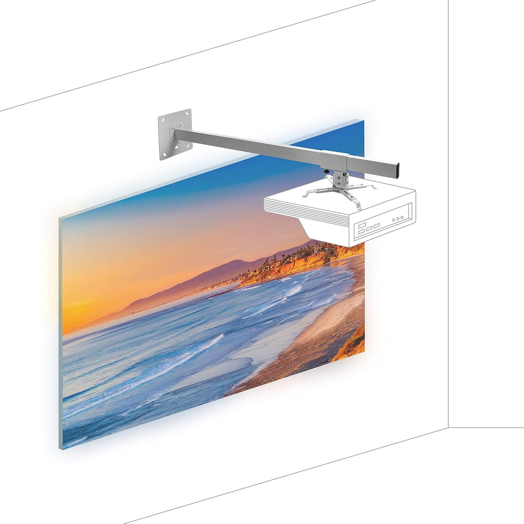 celexon Beamer-Wandhalterung MultiCel WM1200 - weiss - Wandabstand bis 120 cm - bis 15 kg - Neig- un