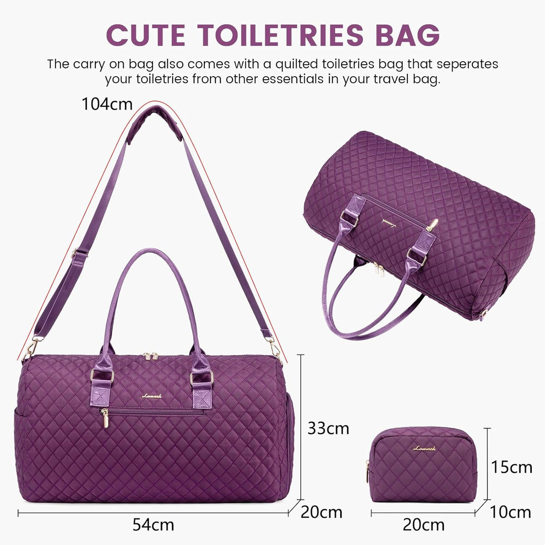 LOVEVOOK Sporttasche Reisetasche Damen, Weekender Travel Kliniktasche Geburt mit Kulturtasche Schuhf
