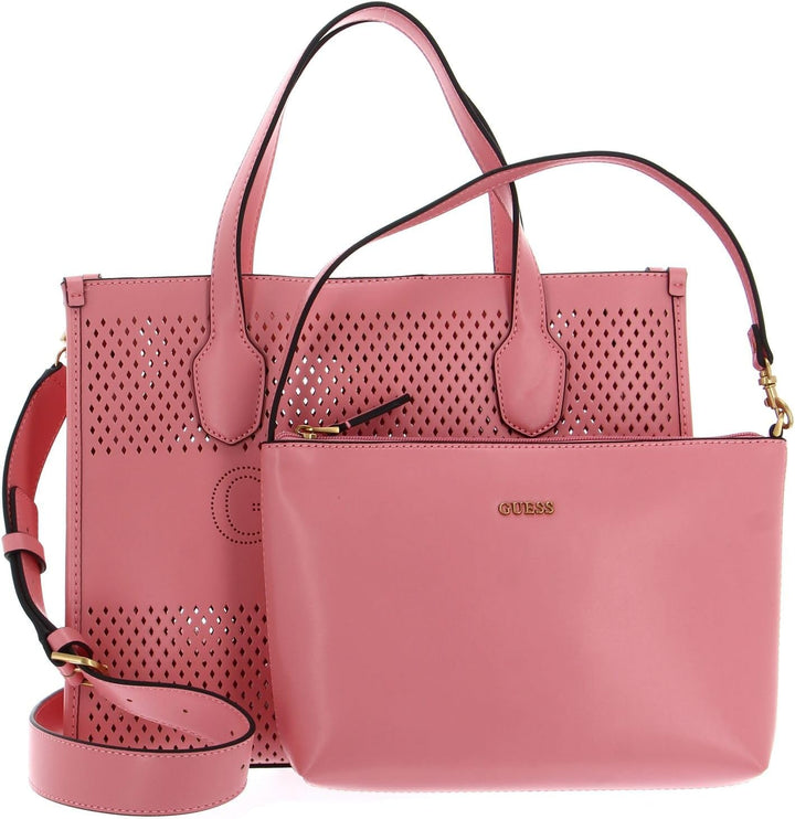 GUESS Damen Handtasche Katey Perf Pink