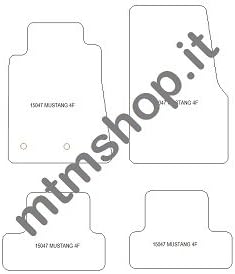 MDM fussmatten für Ford Mustang V ab 2005-2014 Passform wie Original aus Velours, Automatten mit Abs