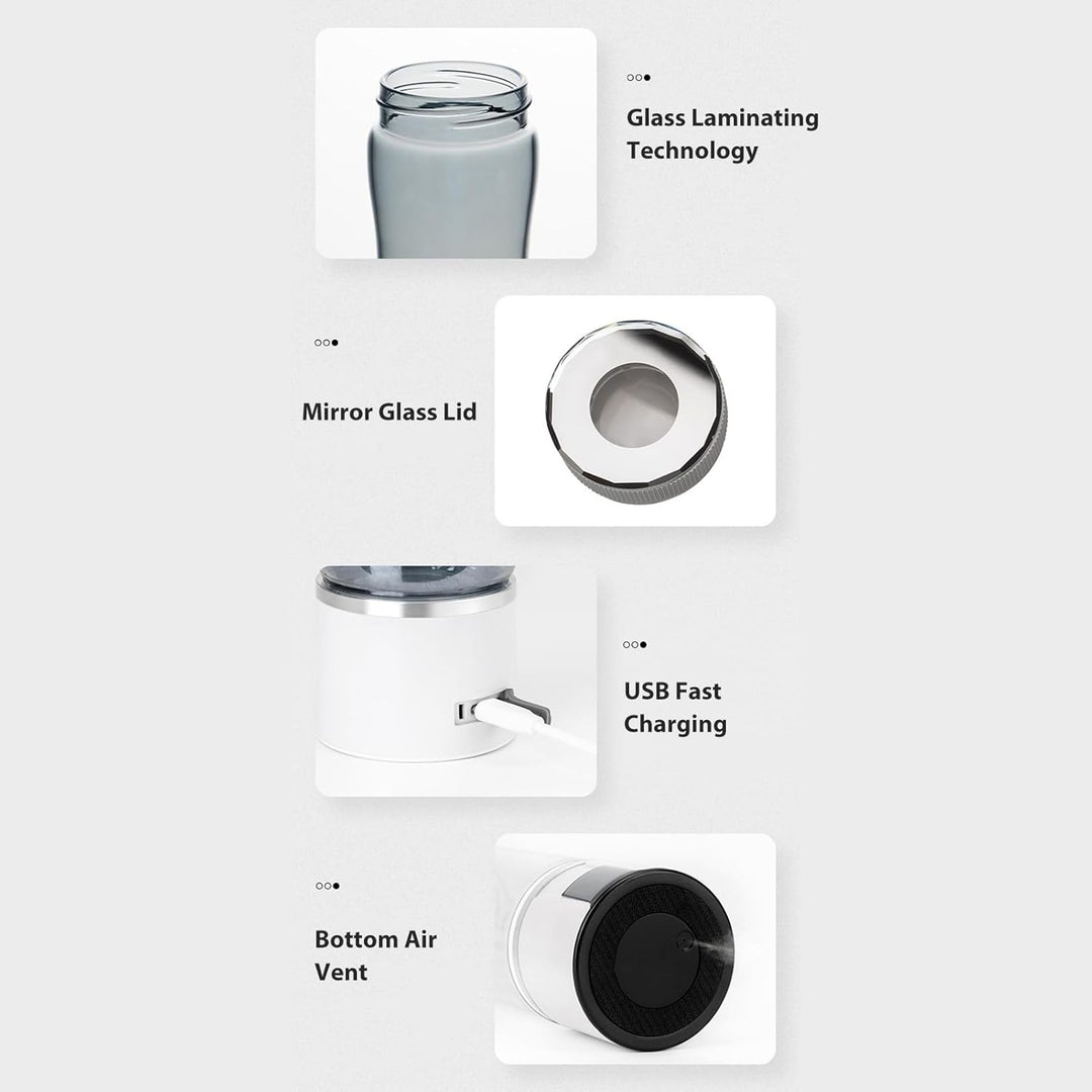 Tonysa Wasserstoff-Wasserflasche, 300 Ml, 3000 PPB Wasserstoff-Wasser-Ionisator, Tragbar für Zuhause