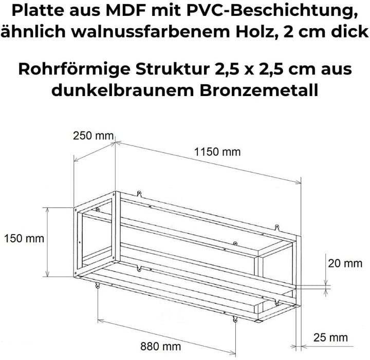 YELLOO - Pflanzenregal Indoor Outdoor, Balkon Deko, Blumenständer Metall Hängendes Regal mit Ketten