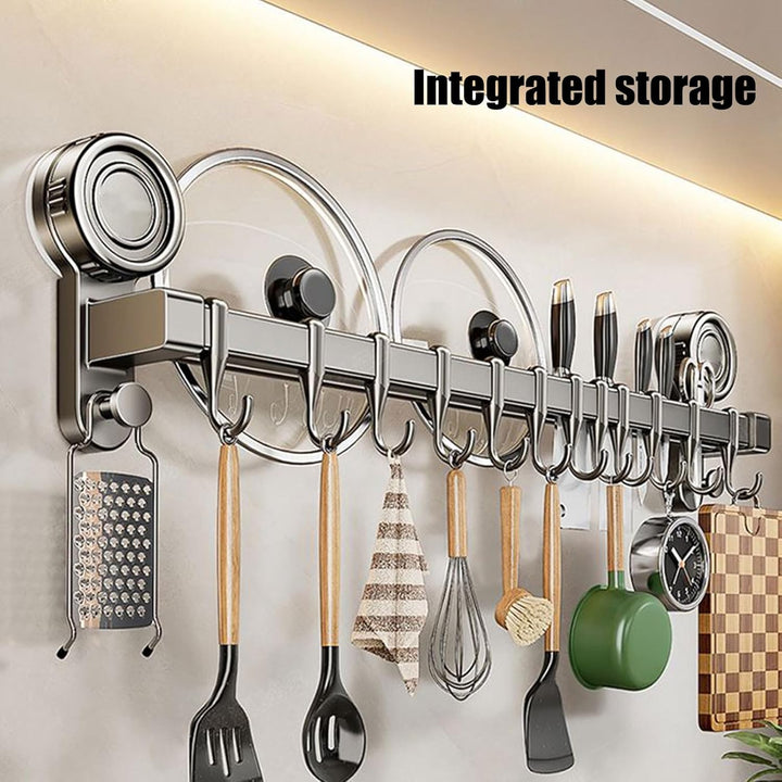 Hakenleiste Küche Ohne Bohren Mit Saugnapf - Küche Saugnapf Halterung Aus Kohlenstoffstahl 70Cm Mit