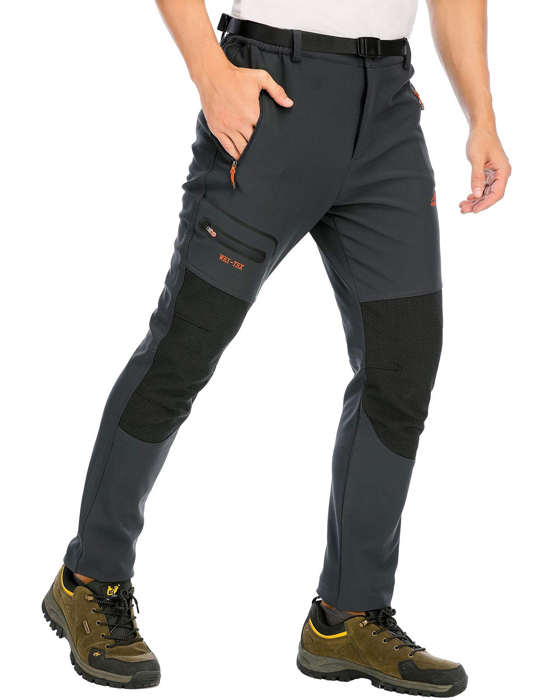 DAFENP Herren Wanderhose Skihose Wasserdicht Softshellhose Winddicht Winter Outdoorhose Snowboardhos