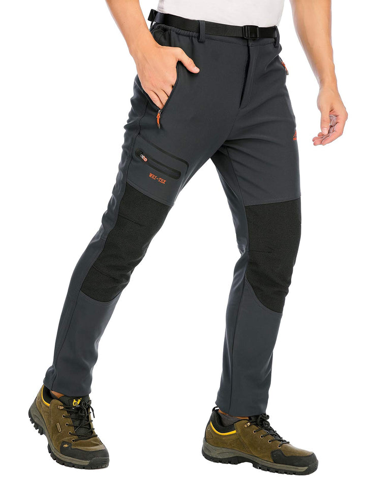 DAFENP Herren Wanderhose Skihose Wasserdicht Softshellhose Winddicht Winter Outdoorhose Snowboardhos