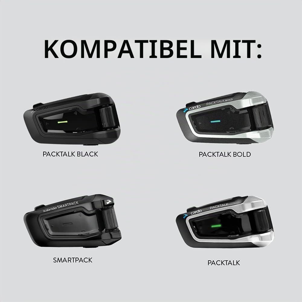 Cardo KIT 2. PACKTALK Kopfhörer Unterstützung 2 Mikrofone 2 Kopfhörer/Stick Base Support.PTALK Noir