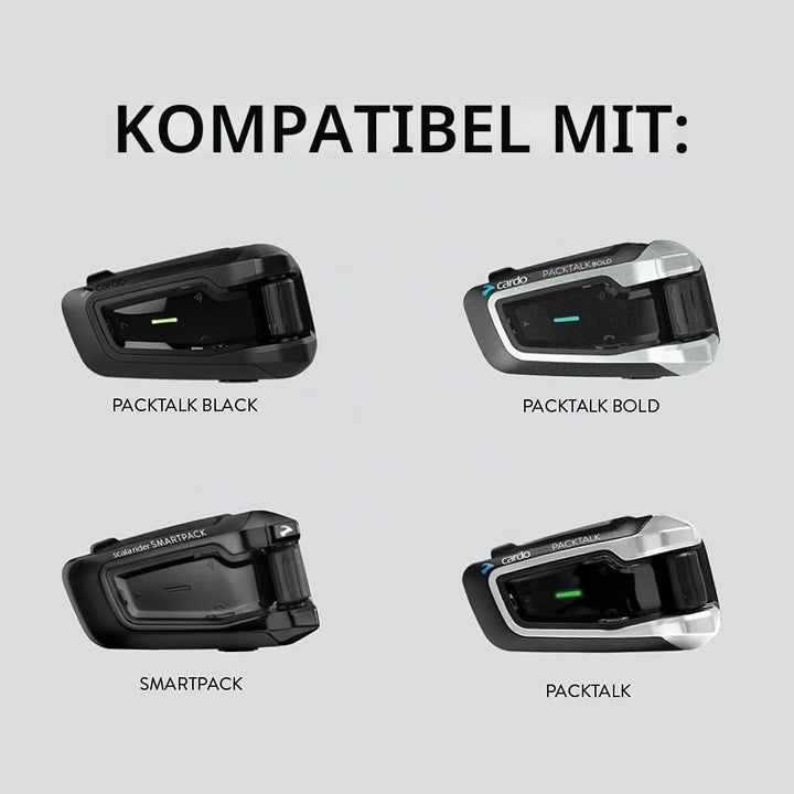 Cardo KIT 2. PACKTALK Kopfhörer Unterstützung 2 Mikrofone 2 Kopfhörer/Stick Base Support.PTALK Noir