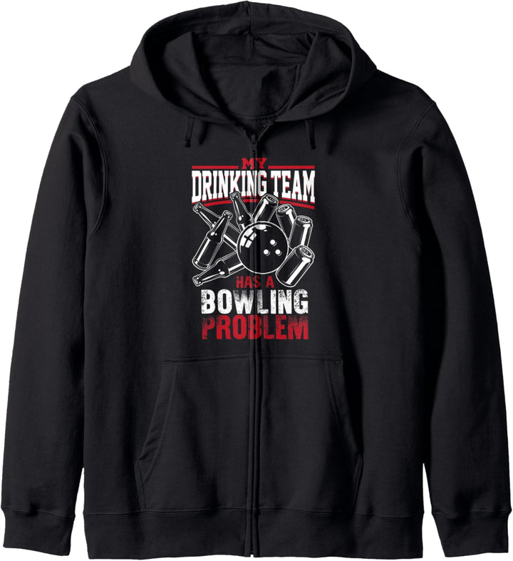 My Drinking Team Has A Bowling Problem Lustiges Biertrinken Kapuzenjacke