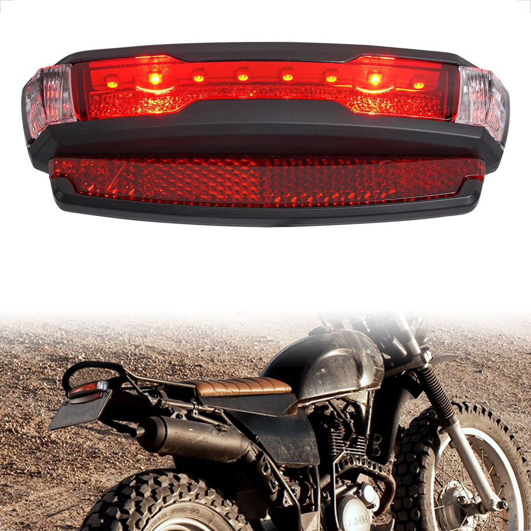 evermotor 6-58V LED Rücklicht Motorrad, StVZO Zugelassen Fahrrad Bremslicht mit Reflektor für Hinten
