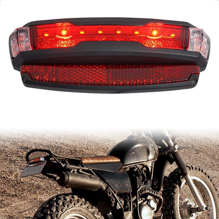 evermotor 6-58V LED Rücklicht Motorrad, StVZO Zugelassen Fahrrad Bremslicht mit Reflektor für Hinten