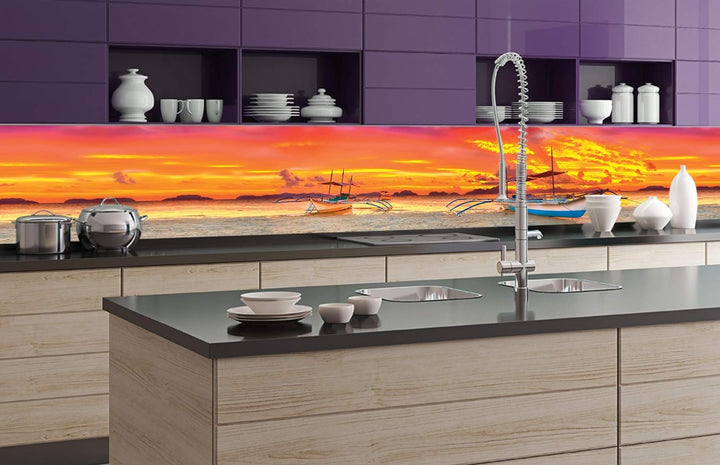 DIMEX Küchenrückwand Folie selbstklebend Schiff | Klebefolie - Dekofolie - Spritzschutz für Küche |