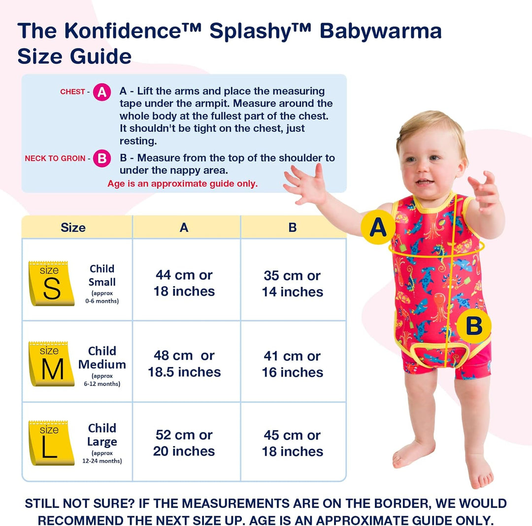 Konfidence Unisex Baby Babywarma Neoprenanzug Mia 0-6 Monate 0 - 6 Monate Blau (Nautical Wave), 0 -