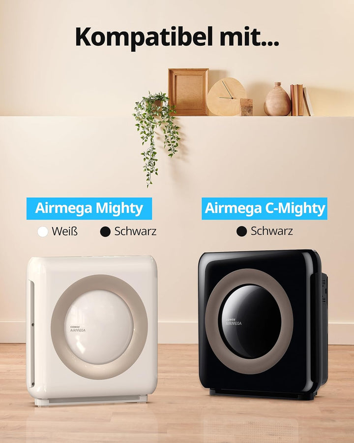 COWAY Luftreiniger Airmega Mighty AP-1512HH & 200M Ersatzfilter-Set für Allergiker, enthält 2 Allerg