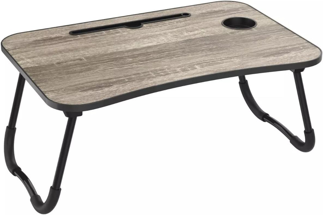 HYFIVE Faltbarer Laptoptisch für Knietablett – Holz-Effekt Arbeitsständer für den Einsatz auf einem