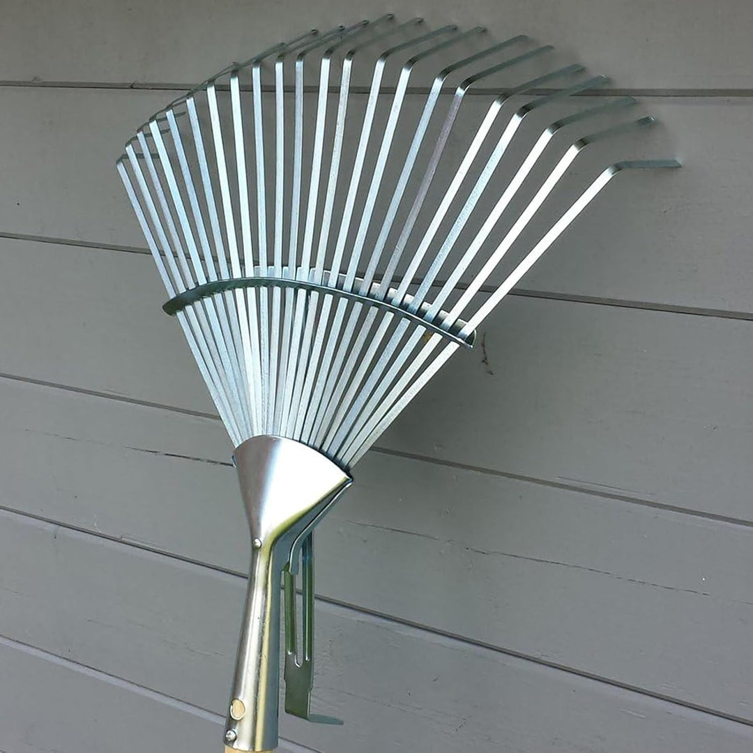 Garten Gerät Harke Rasen Boden Erde Rechen Metall Zinken Gartenrechen mit und ohne Holz Stiel (Reche