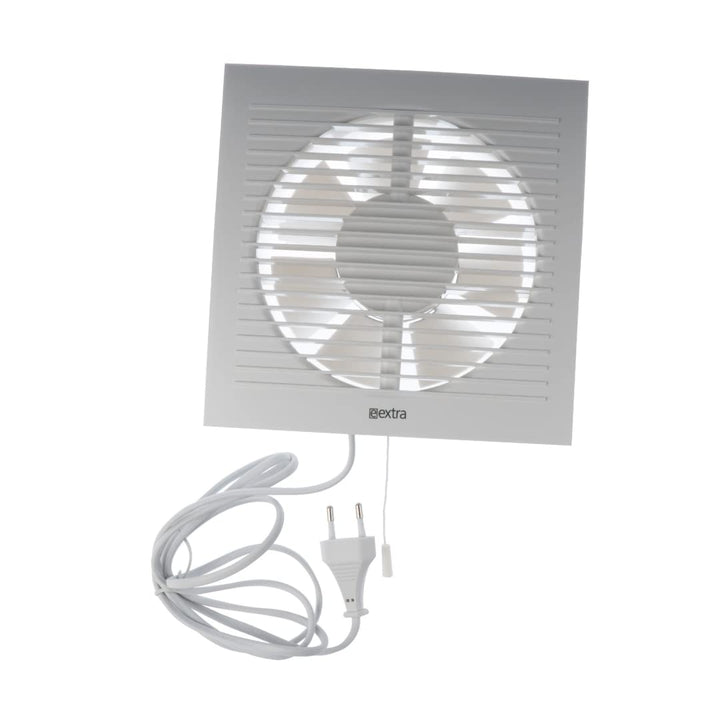 EUROPLAST Ø 150mm Wandventilator Lüfter Abluft Kabel Schalter Ventilator Küche WC Bad - Kunststoff -