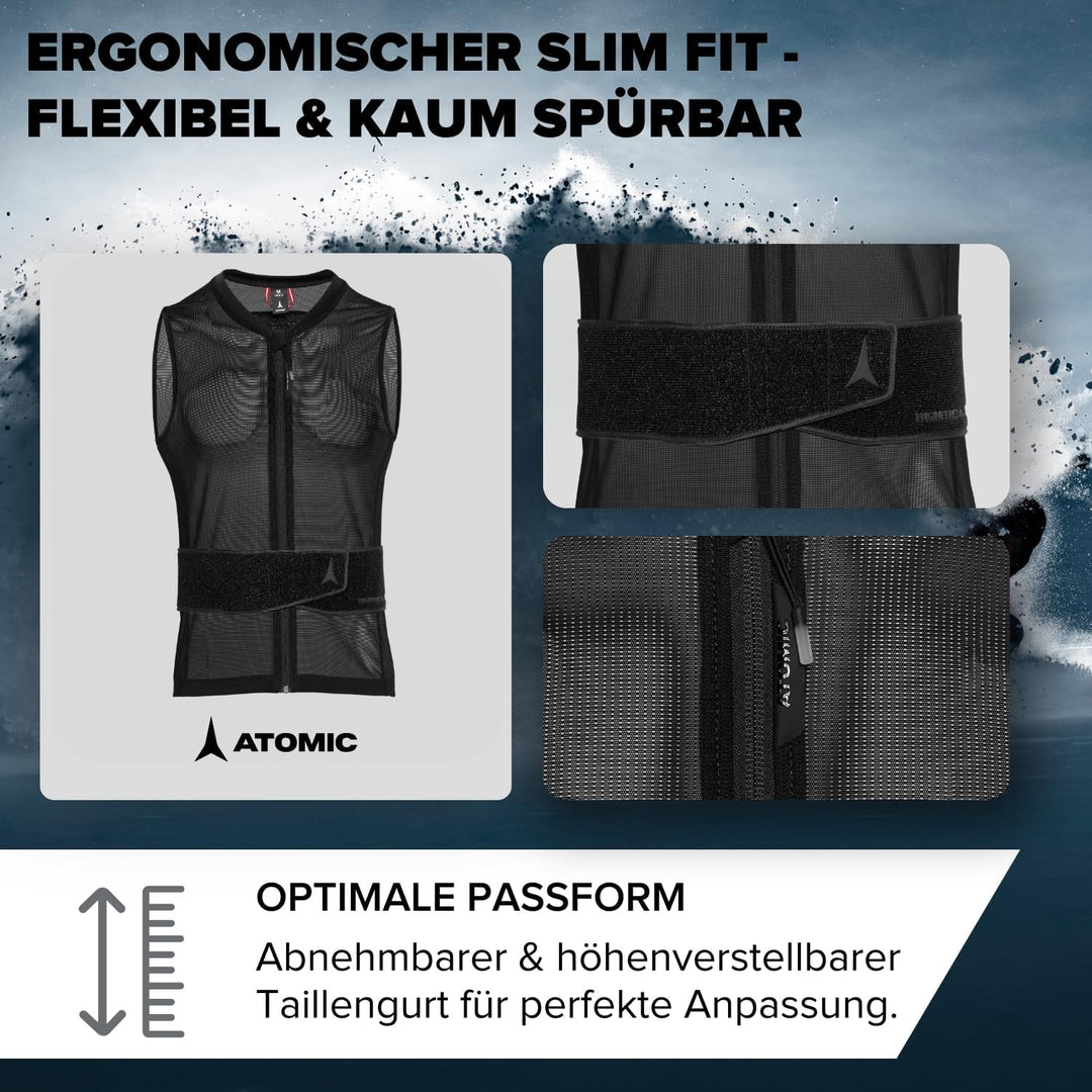 Atomic Live Shield AMID Lite Vest M I Herren-Protektorenweste mit AMID-Technologie für maximalen Sch