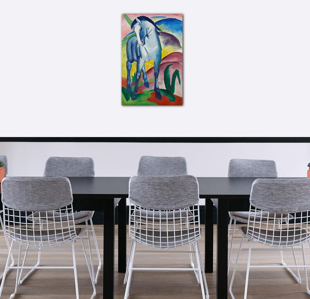 Printed Paintings Leinwand (60x80cm): Franz Marc - Blaues Pferd (1911) 60x80 cm, 60x80 cm