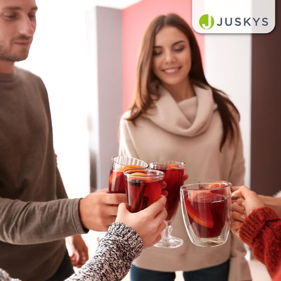 Juskys Glühweinkocher Teramo 10 Liter 1500W mit Zapfhahn, Thermostat & Überhitzungsschutz, 30-110°C,