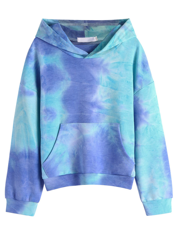 Arshiner Mädchen Hoodie Batik Kinder Pullover Freizeit Mode Sweatshirt mit Kapuze Herbst Winter Lang