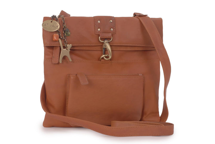 Catwalk Collection Handbags - Leder - Damen Leder Umhängetasche/Handtasche/Messenger/Schultertasche
